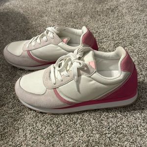 J. crew pink, tennis shoes